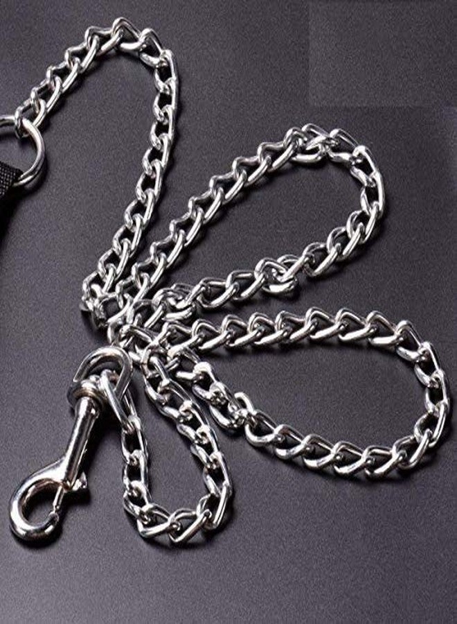 Pups&Pets Heavy Duty Dog Leash, Stainless Steel Dog Chain with Padded Handle for Small, Medium and Large Dog - Black - Image 3